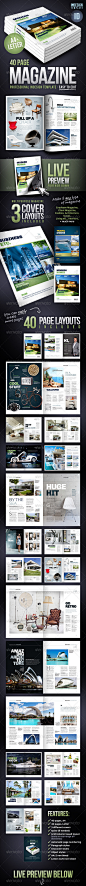 Multipurpose 40 page Magazine - A4 + Letter - GraphicRiver Item for Sale