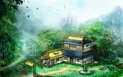 【古图专帖】——『手绘系列』——风景、楼阁、宫殿等各种场景_古风图片吧_百度贴吧