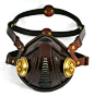 Steampunk Leather Mask brown brass filters 2 by ~AmbassadorMann on deviantART@北坤人素材