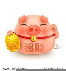 Lucky Pig. Chinese N...