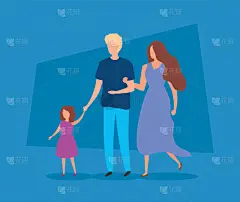 女儿,父母,性格,头像,分离着色,可爱的,丈夫,男人,家庭,爱