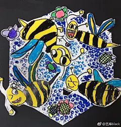 艺库black的微博_微博
勤劳的小蜜蜂—艺库美术教育 ​​​​