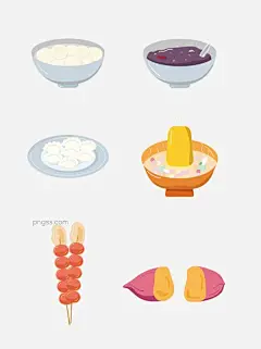 矢量冬季食物元素套图可商用图片大小4268x5705px 图片尺寸663.6 KB 来自PNG搜索网 pngss.com 免费免扣png素材下载！八宝粥#冬#火锅#饺子#烤白薯#汤圆#糖葫芦#元宵#装饰图案#
