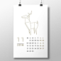 Printable origami 2016 calendar from Futska. Love the clean, minimalist design: 