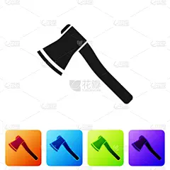 斧,木制,分离着色,图标,黑色,白色背景,木材,建筑业,复古