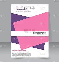 传单的设计背景。手册模板。