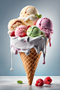 AI数字艺术冷饮雪糕冰淇淋摄影图-众图网