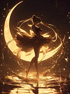 壁纸 204｜水冰月的流金翅膀剪影太绝了❗️_1_全是美少女哇_来自小红书网页版