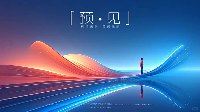 AIGC｜（横版）预见未来梦想无限科技海...