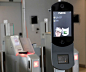 FILE - A U.S. Customs and Border Protection facial recognition device is ready to scan...