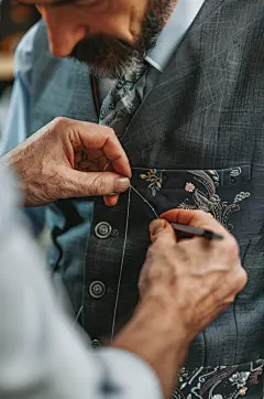 AI数字艺术西装定制西服店摄影图-众图网
