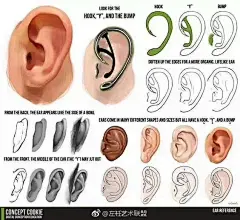 眼睛、鼻子、嘴巴、耳朵、眉毛等五官刻画，已经报了手绘服装效果图寒假集训课程的宝宝可以保存下来，这段时间提前练习一下呀，每日一练，见证变化     Z ​​​​