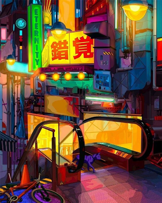 来自插画师 Michah Dowbak ...
