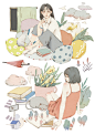 与猫_-花鹅-__插画师作品_涂鸦王国gracg.com