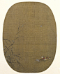  宋 张茂 双鸳鸯图页     绢本，设色，纵24.4cm，横18.3cm    一丛芦苇蓼草探入画面，枝叶稀疏，叶留残雪。一对鸳鸯破水而行，游向苇丛。一只鹡鸰轻栖于苇杆，与俯冲而下的另一只遥相呼应。画面中、上部大片空白，使人联想到广阔水域的浩渺烟波，在构图上颇得小景见大之妙。 
