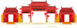 古风建筑插画PNG