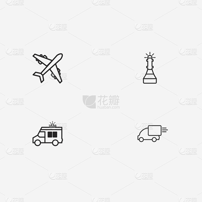极简构图,计算机图标,巴士,轮廓,多功能...