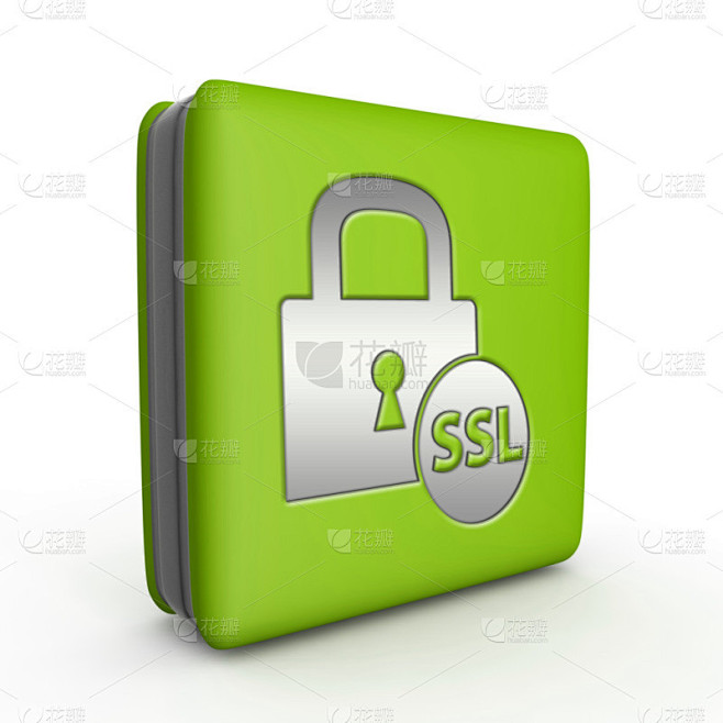 白色背景上的 Ssl 方形图标