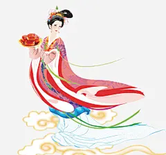 嫦娥奔月图元素高清素材 png 页面网页 平面电商 创意素材 png素材