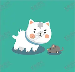 卡通动物 【酷图网】手绘,卡通,可爱,动物,插画,森系,小猫,小兔,小熊,童话,背景,图片