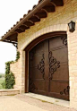 Garage Door Handtrail-58 - Wrought Iron Doors, Windows, Gates, & Railings from Cantera Doors: 
