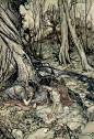 Part I of ‘A midsummer night’s dream’ :: illustrations by Arthur Rackham. Published 1908 by Doubleday: 