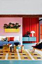 Paint ideas for walls – 52 inspiring patterns and effects  ZONING In an open-plan living space, zoning different areas in contrasting colours can create rooms within rooms. Bubblegum pink frames the lounge area in this open-plan space, while the hallway b