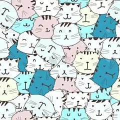 可爱的,猫,四方连续纹样,背景,华丽的,纺织品,壁纸,动物,爱,绘制