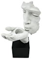 Blowing A Kiss Votive Tea Lite Candle Holder Statue traditional-candleholders