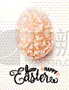贺卡,复活节,乱画,幸福,矢量,花纹,复活节彩蛋,可爱的,传统,华丽的