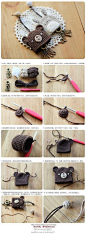 手工 钩针DIY小熊钥匙包和龙猫钥匙包