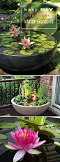 Easy DIY Container Water Gardens • Great tips, ideas and DIY projects!: