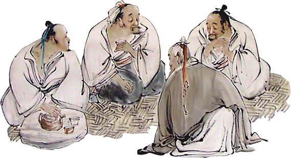 交谈中的古人图片