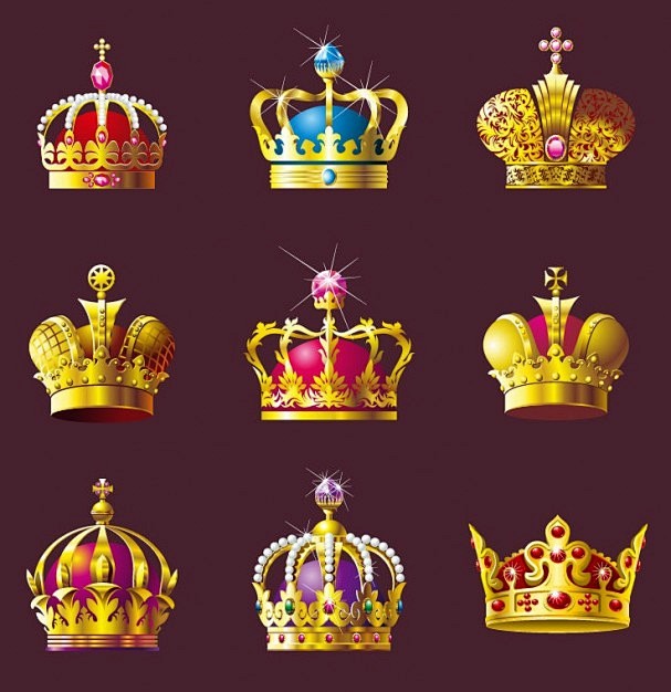 crown vector set