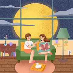 卡通可爱扁平风矢量插画-古田路9号-品牌创意/版权保护平台