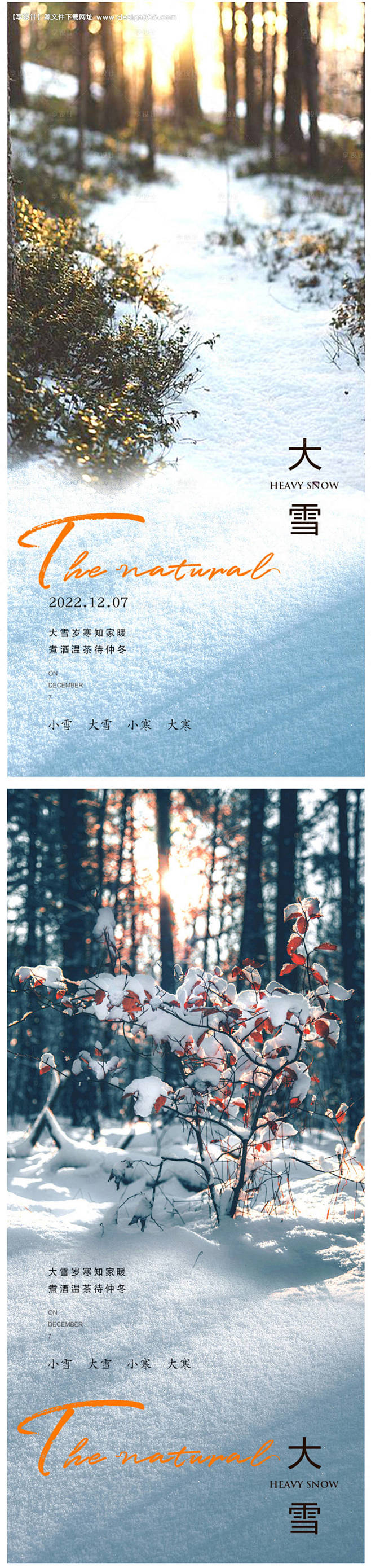 源文件下载【大雪节气系列海报】编号：20...