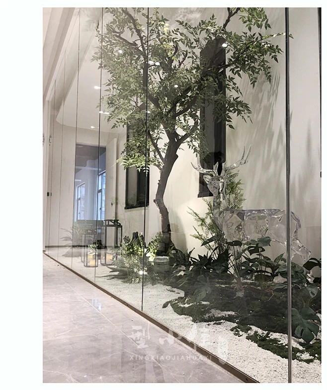 现代简约枫树景观干景布置枯山水造景室内橱窗空间会所样板间设计-淘宝网-花瓣网