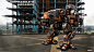 Scarred war robot, jinyi zhu : A little weekend render practice.