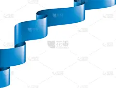 缎带,蓝色,白色背景,纺织品,风,模板,波浪,疤,三维图形