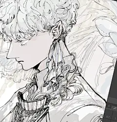 日本插画师kokuno。喜好画男人，线条扎实，在确定画风后，是有规律秩序的华丽，又如自由生长般的繁华，总体给人神秘、玄幻的美感 (77)