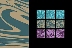 高质量极简主义复古流体曲线海浪大理石纹理素材合集 Smudged Vintage Textures Pack