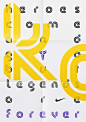 耐克科比·布莱恩特品牌专用字体 | Kobe Bryant Brand Typeface by Sawdust