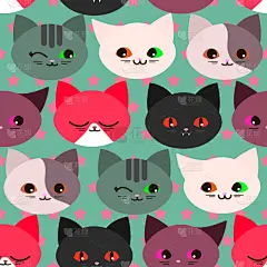 猫,幽默,四方连续纹样,可爱的,宠物,华丽的,图像,壁纸,性格,动物
