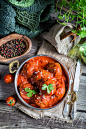 Homemade meatballs with tomato sauce by shaiith