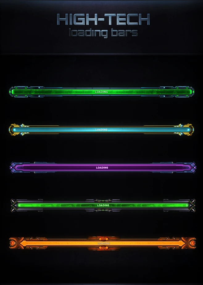 #进度条#High-Tech Loading Bars by VengeanceMK1-花瓣网