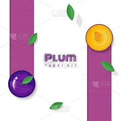 清新,水果,李子,背景,纸,艺术,农业,商务,素食,折纸工艺