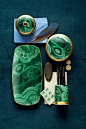 L-Objet-Malachite-Desk-Collection: 