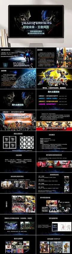 黑色简约高端大气房产汽车活动PPT