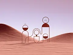 animation  artwork CGI cryptoart desert digitalart Landscape motion neon nft