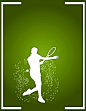 矢量运动健身网球背景高清素材 人物 健身 剪影 比赛 活动 海报 矢量 绿色 网球 背景 质感 运动 矢量图 背景 设计图片 免费下载